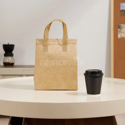 2-Cup Kraft Coffee and Milk Tea Insulated Bag