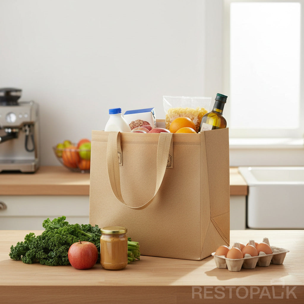 2-Cup Kraft Coffee and Milk Tea Insulated Bag