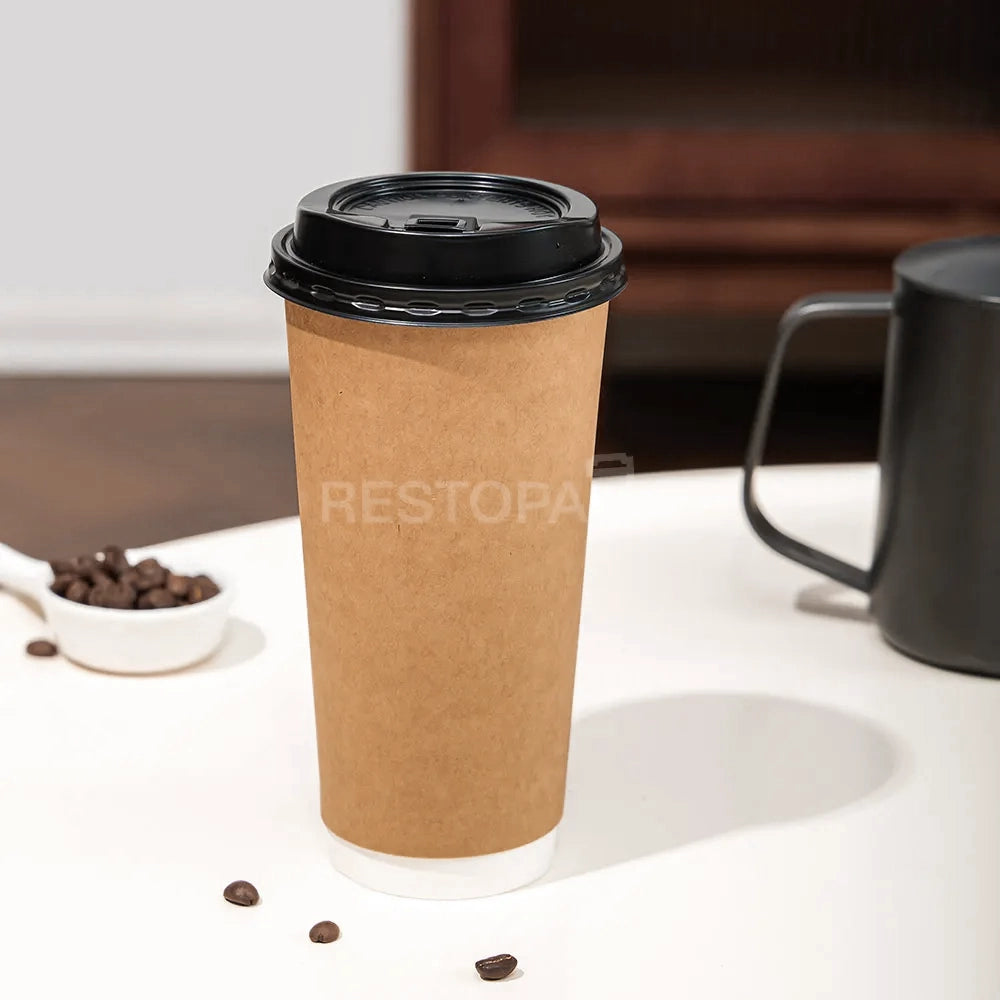 20 oz Double Wall kraft Paper Coffee Cups