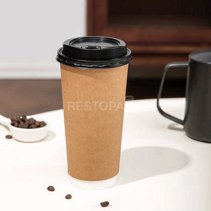 20 oz Double Wall kraft Paper Coffee Cups
