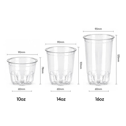 Custom Petal Bottom PET Cold Cups