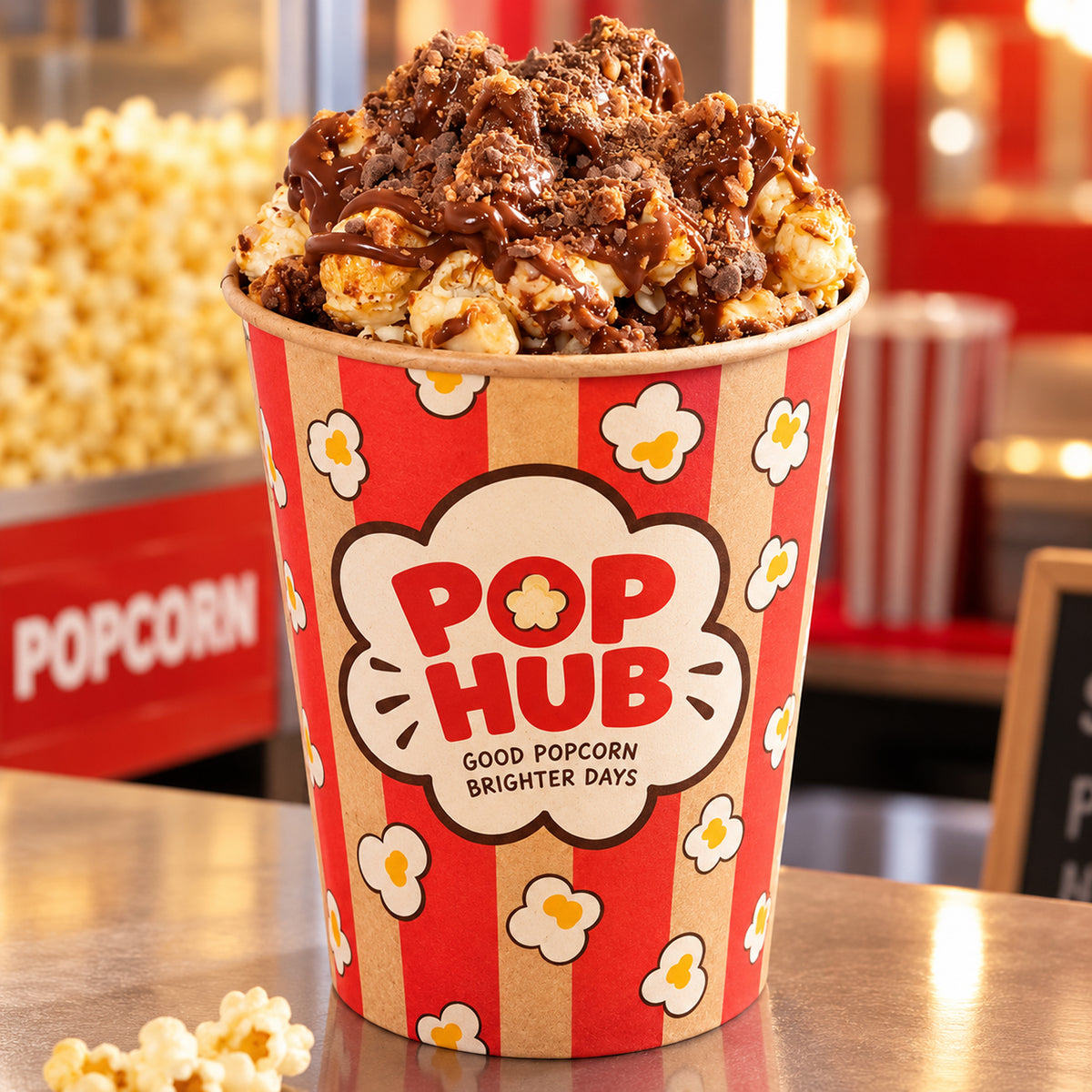 Custom Printed Paper Popcorn Bucket