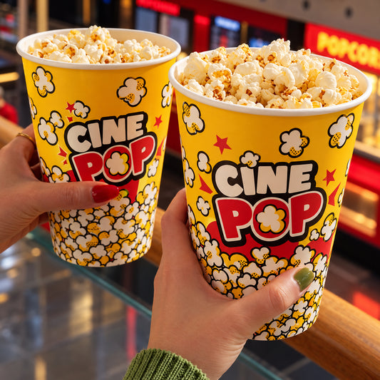 Custom Printed Paper Popcorn Bucket