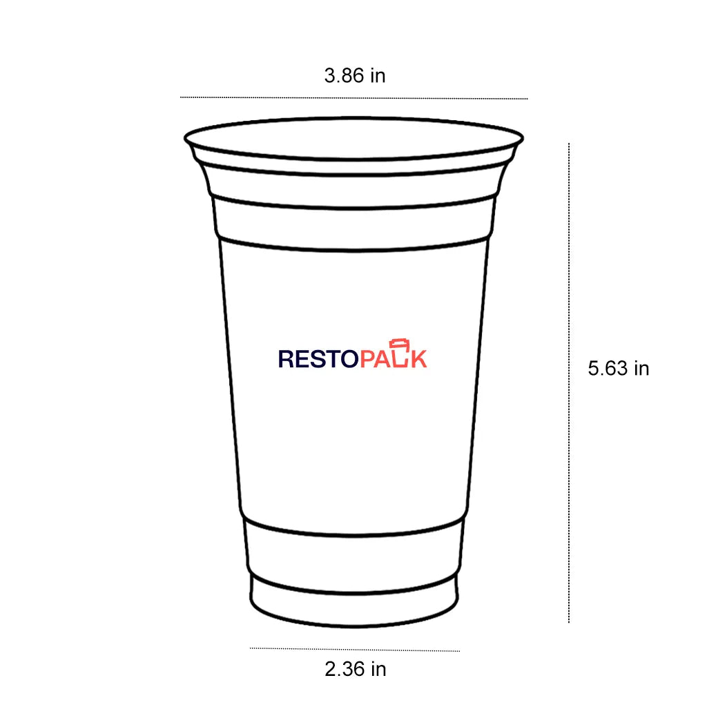 20 oz PET Black Cold Drink Coffee Cups