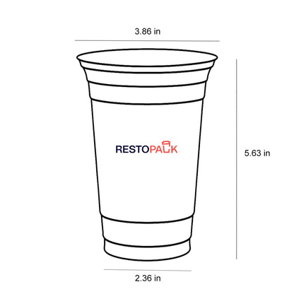 20 oz PET Black Cold Drink Coffee Cups