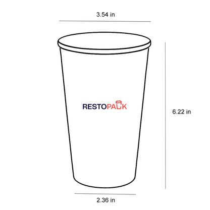 20 oz Single Wall White Paper Coffee Cups