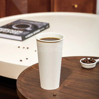 22 oz Single Wall White Paper Coffee Cups