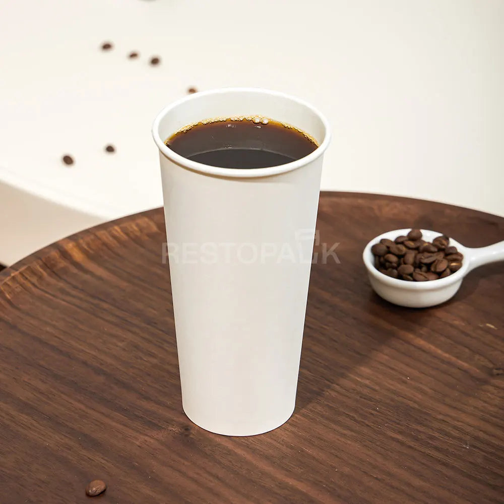 22 oz Single Wall White Paper Coffee Cups