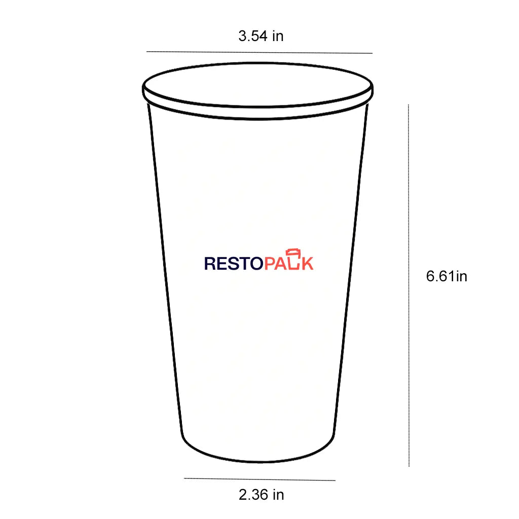 22 oz Single Wall White Paper Coffee Cups