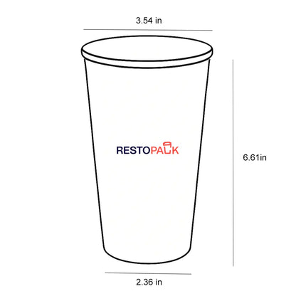 22 oz Single Wall White Paper Coffee Cups