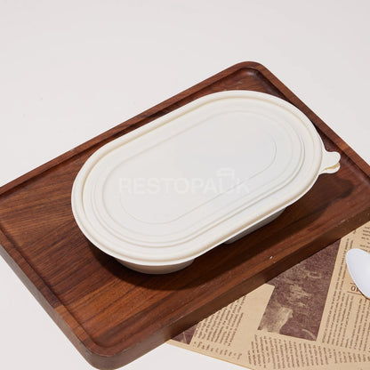 24 oz Cornstarch Salad Container – 2 Compartments