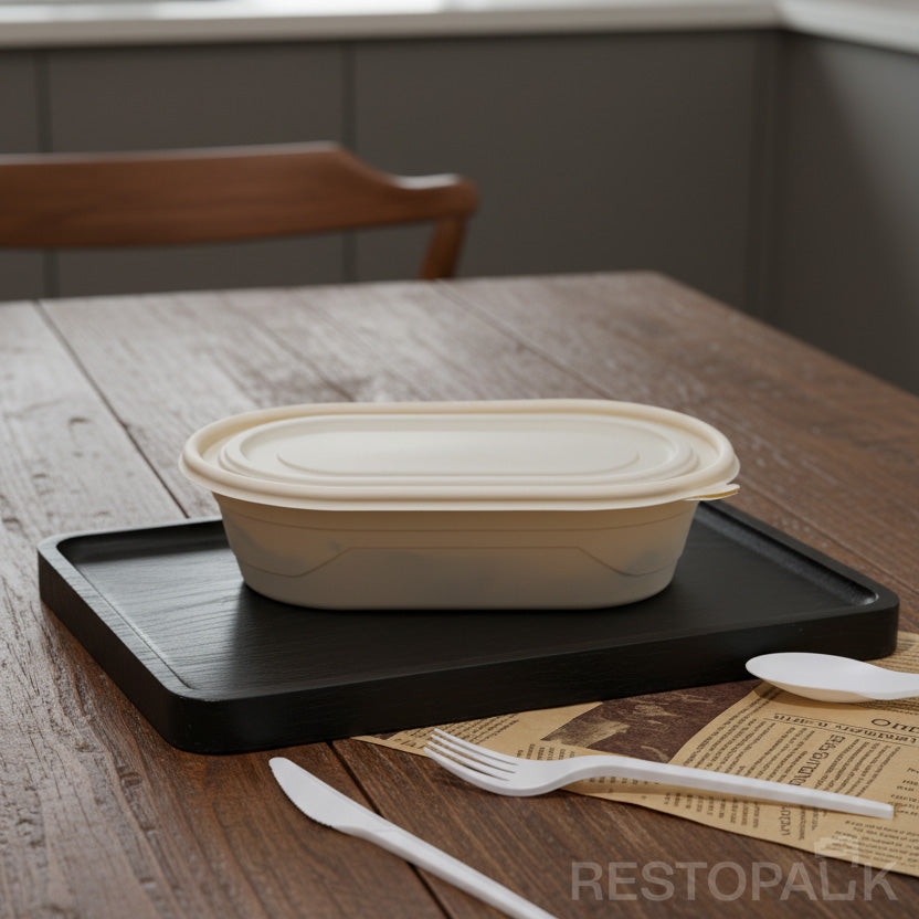 24 oz Cornstarch Salad Container – Single Compartment