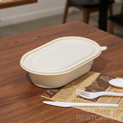 24 oz Cornstarch Salad Container – Single Compartment