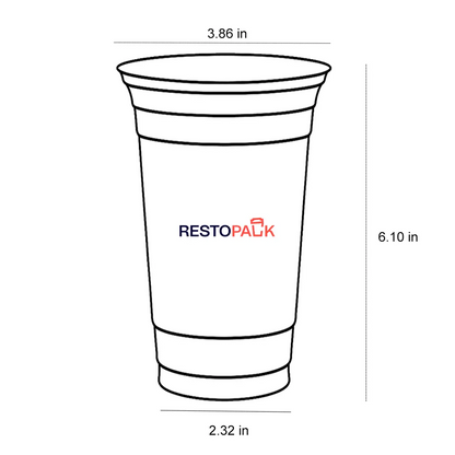 24 oz PET Black Cold Drink Coffee Cups