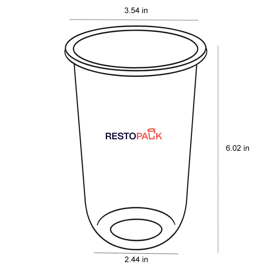 24 oz PET U-Shaped Cold Drink Cups