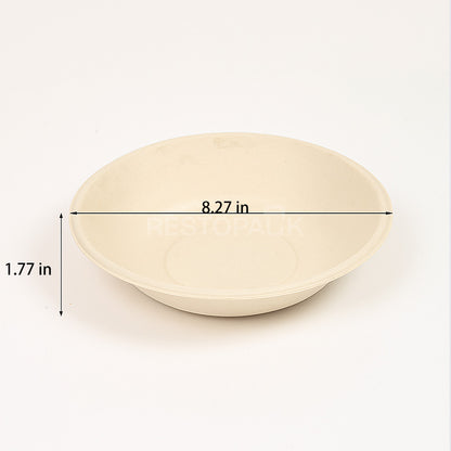 25 oz Sugarcane Pulp Bowl – Compostable Bagasse Food Container