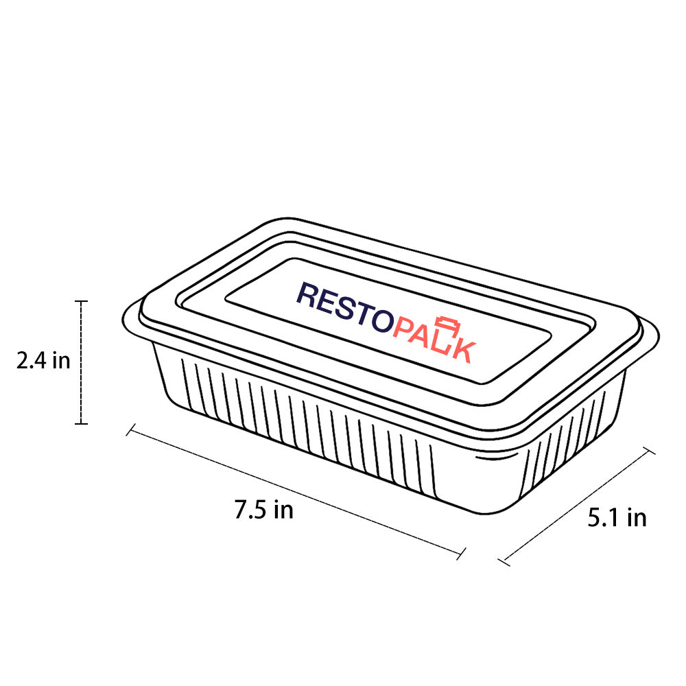 25 oz Square Cornstarch Food Container