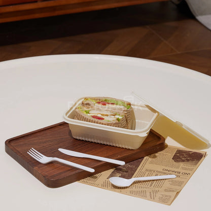 25 oz Square Cornstarch Food Container