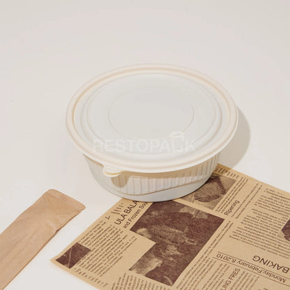 34 oz Round Cornstarch Food Container