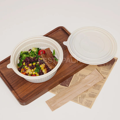 34 oz Round Cornstarch Food Container