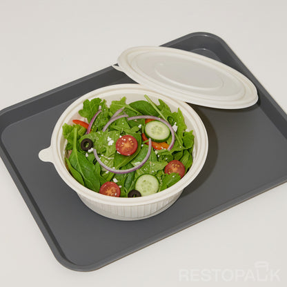 34 oz Round Cornstarch Food Container