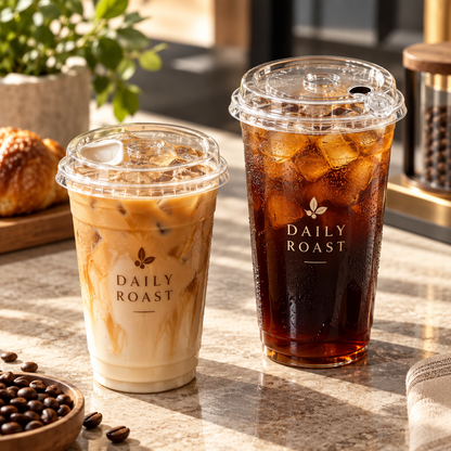 Custom PET Cups U Shape Disposable Cups With Logo Printing