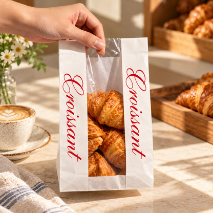 Custom Kraft Bread Bags with Clear Window