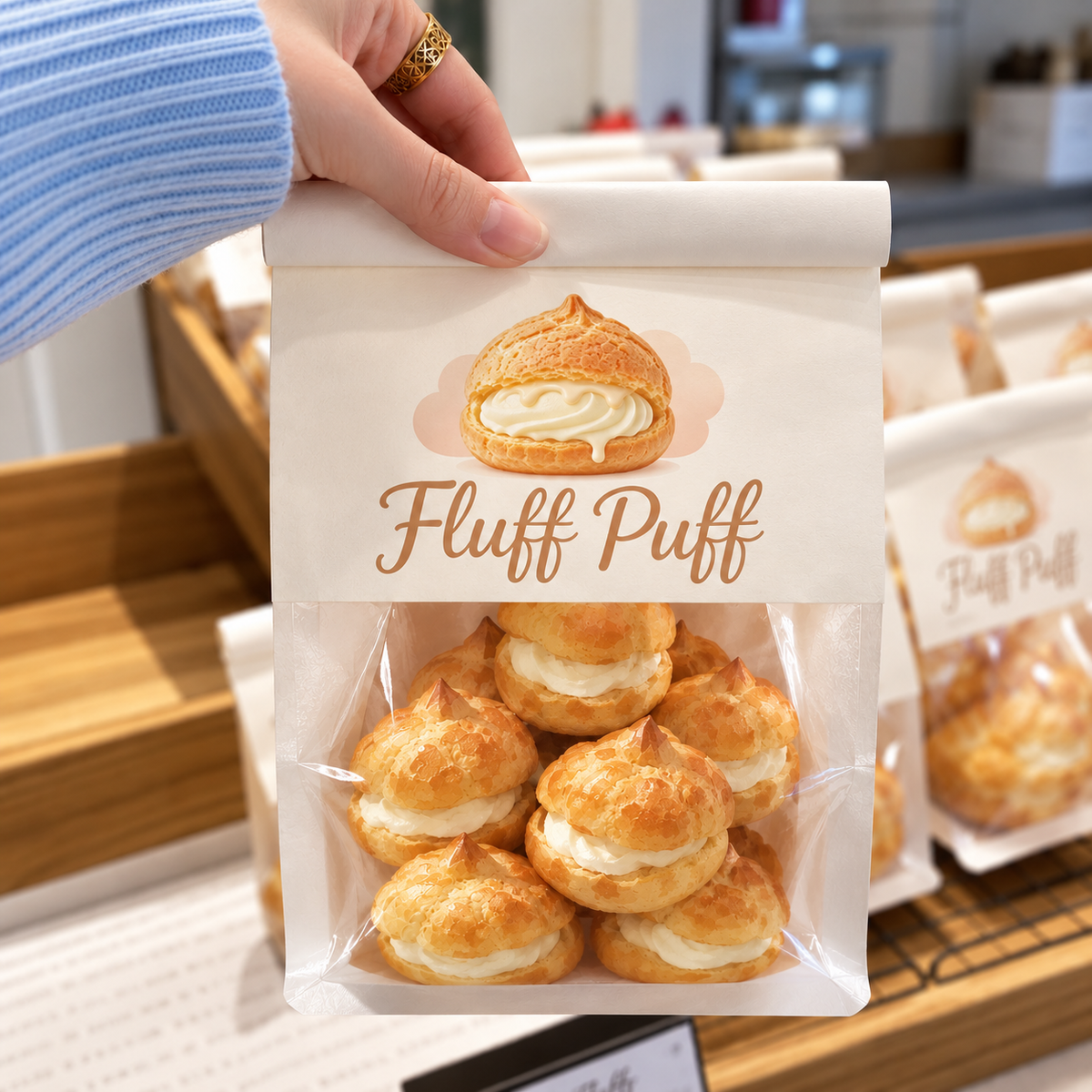 Custom Paper Bakery Bags with Window