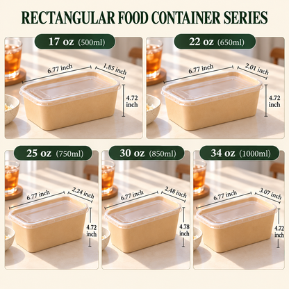 Custom Rectangular Boxes With Lids Printed Disposable Food Packaging Boxes For Takeaway