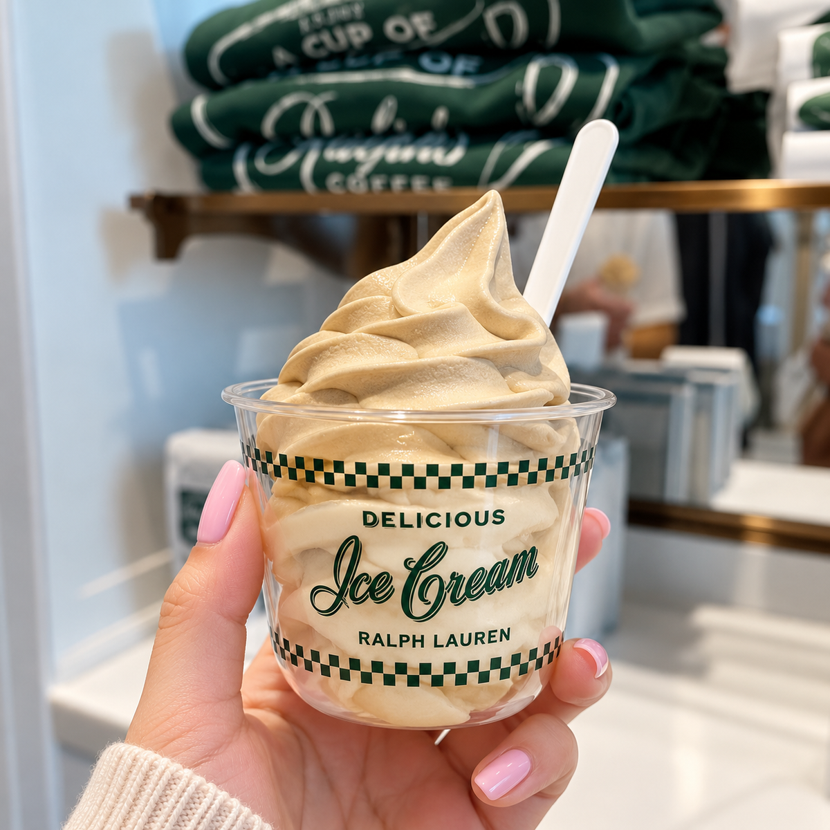 Custom Disposable PET Plastic U-Shaped Ice Cream Cups