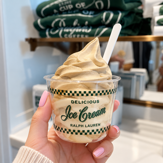 Custom Disposable PET Plastic U-Shaped Ice Cream Cups