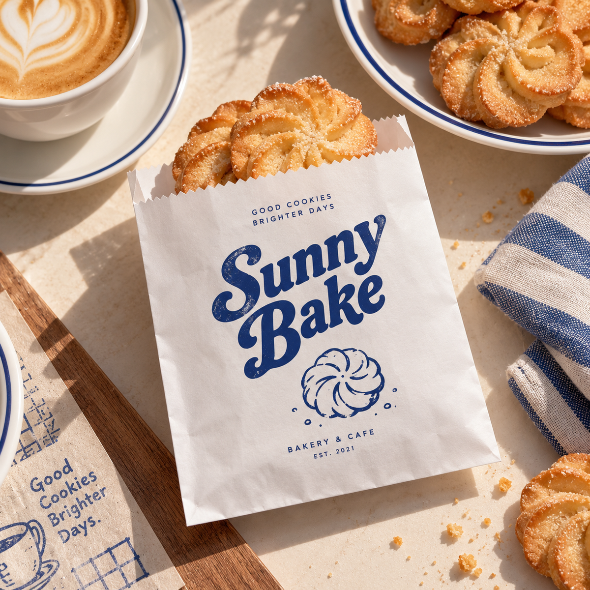 Custom Kraft Paper Bakery Bags for Cookies