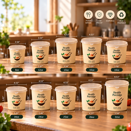 Custom Logo Paper Buckets With Lids Disposable Printed Food Containers For Restaurant Takeout