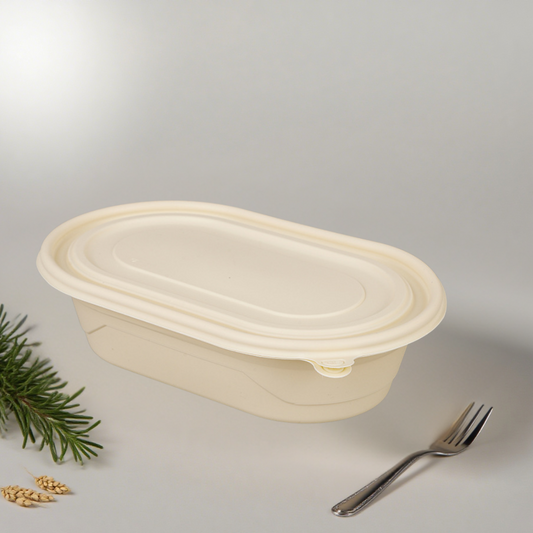 24 oz Cornstarch Salad Container – Single Compartment
