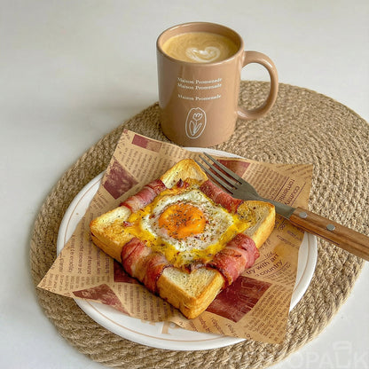 7" x 7" Greaseproof Newspaper Print Deli Sandwich Wrap Paper