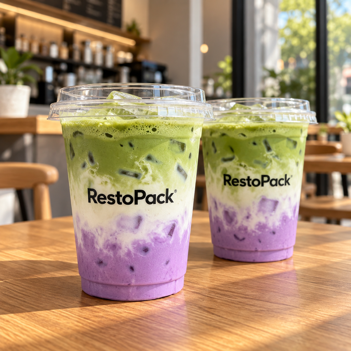 Custom Print Clear PET Plastic Cups with Logo – 98mm Rim