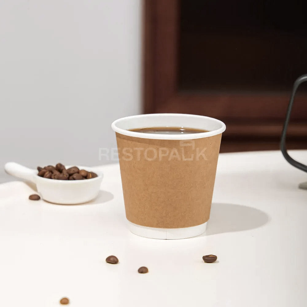 8 oz Double Wall kraft Paper Coffee Cups