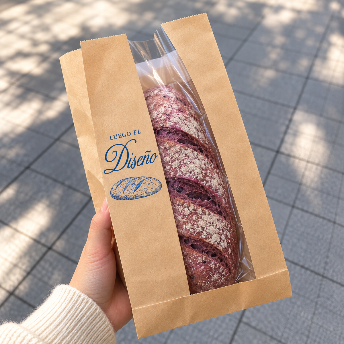 Custom Kraft Bread Bags with Clear Window
