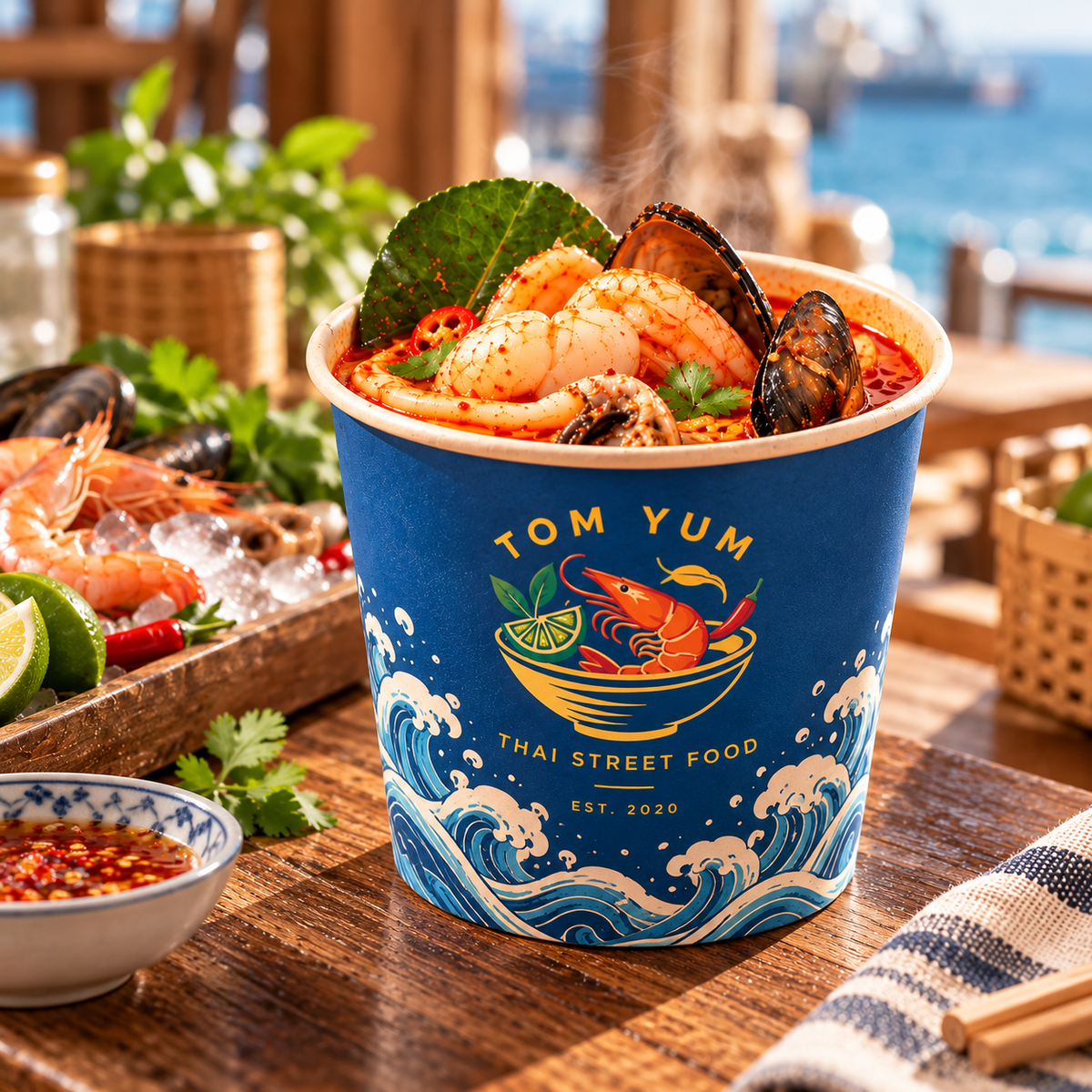 Custom Logo Paper Buckets With Lids Disposable Printed Food Containers For Restaurant Takeout