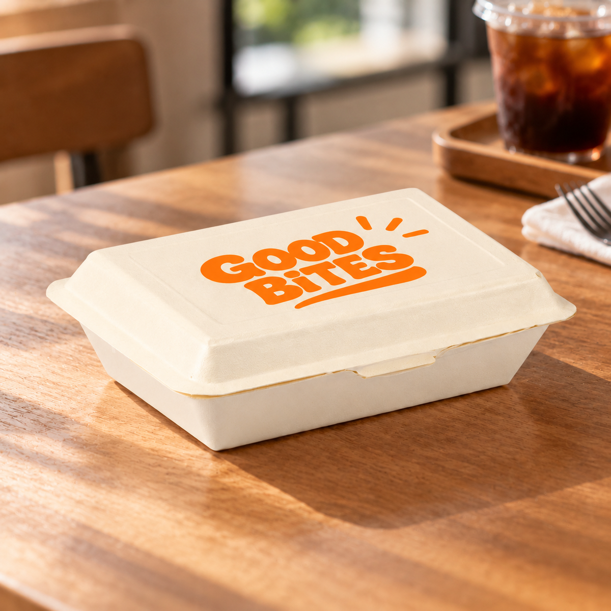 Custom Disposable Rice Box Takeaway Food Container with Logo Printed