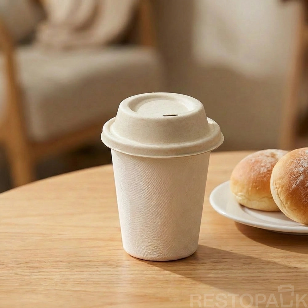 90mm Bagasse Molded Hot Cup Sip Lids