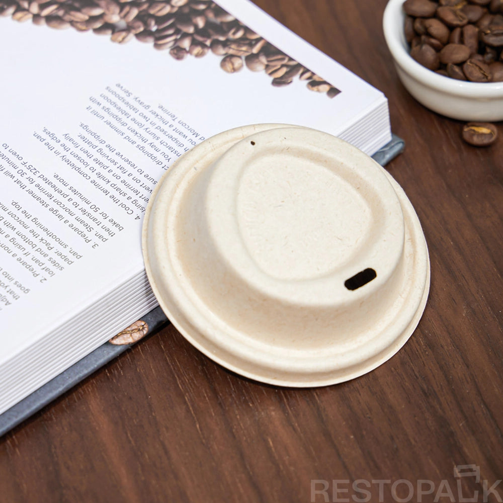 90mm Bagasse Molded Hot Cup Sip Lids