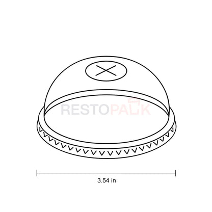 3.54 in Black PET Dome Lid
