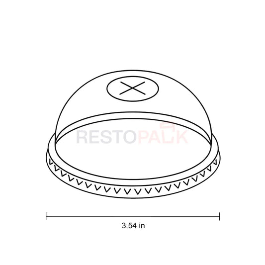3.54 in Clear PET Dome Lid