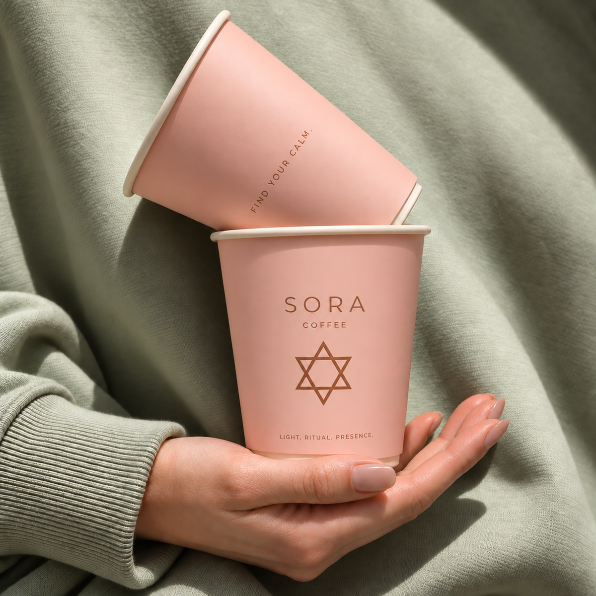 Custom Soft Touch Double Wall Disposable Paper Coffee Cups