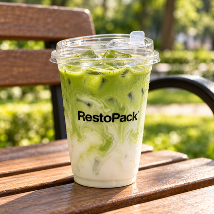 Custom Print Clear PET Plastic Cups with Logo – 98mm Rim