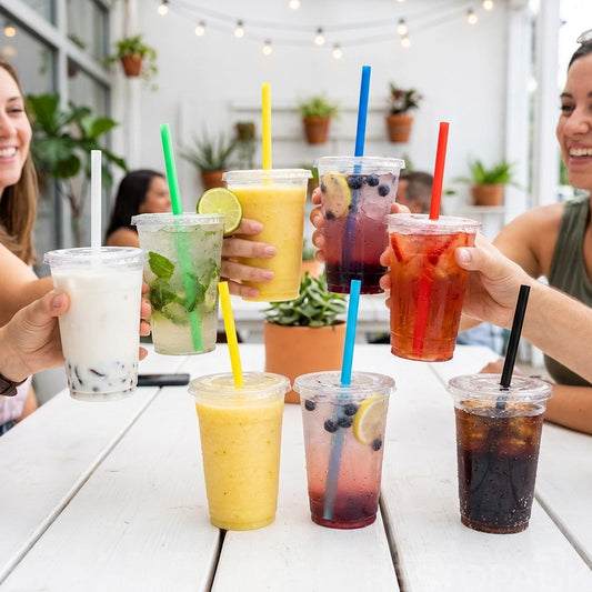 9" Extra Wide Individually Wrapped Pointed Boba Straw