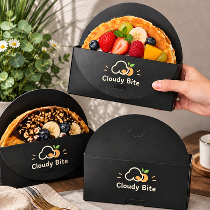 Custom Double Side Print Vinyl Style Napoleon Cake Box