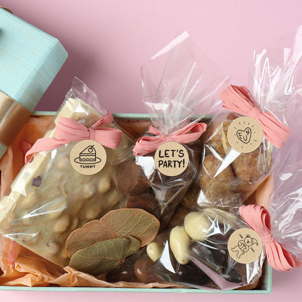 Birthday Design Kraft Paper Seal Sticker Roll - 500/Roll