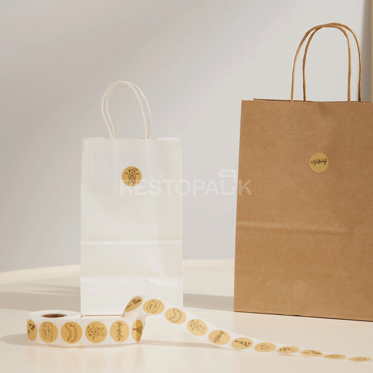 Birthday Design Kraft Paper Seal Sticker Roll - 500/Roll